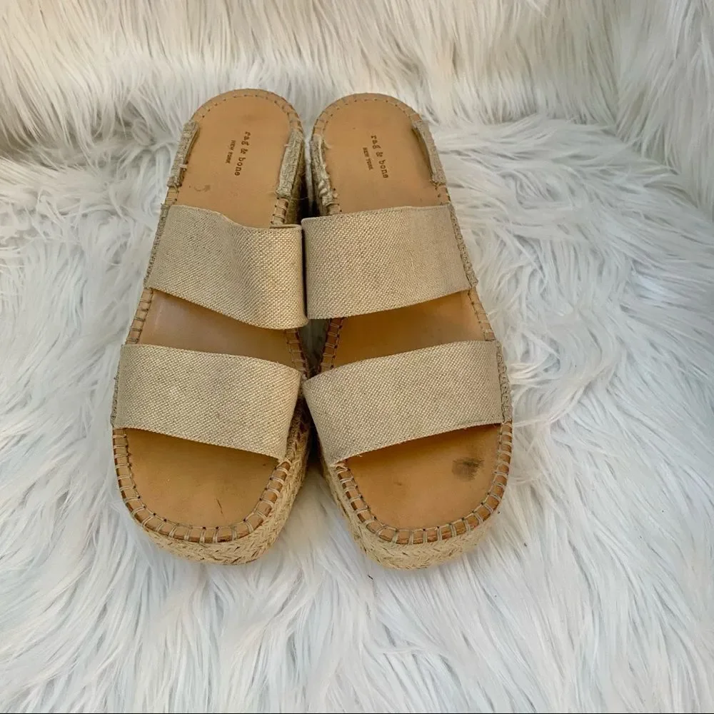Rag & Bone Tara beige straps espadrille sandal 8.5